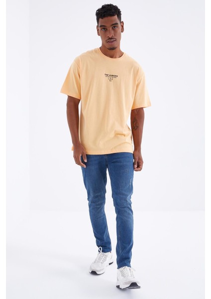 Tommy Life Kavun Içi Sırt Baskılı O Yaka Erkek Oversize T-Shirt - 88091