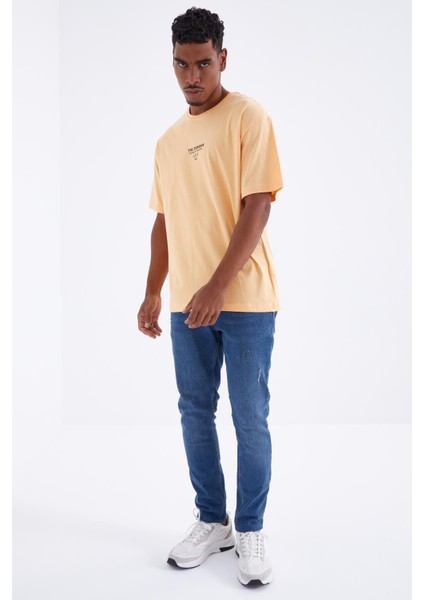 Tommy Life Kavun Içi Sırt Baskılı O Yaka Erkek Oversize T-Shirt - 88091