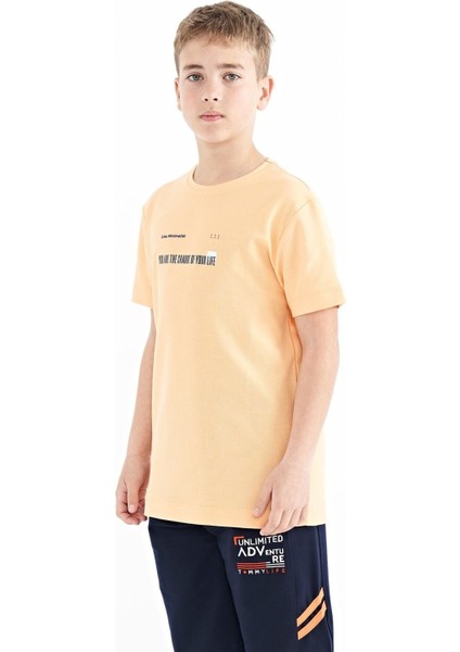 Kavun Içi Baskı Detaylı O Yaka Standart Kalıp Erkek Çocuk T-Shirt - 11117 indirimleri