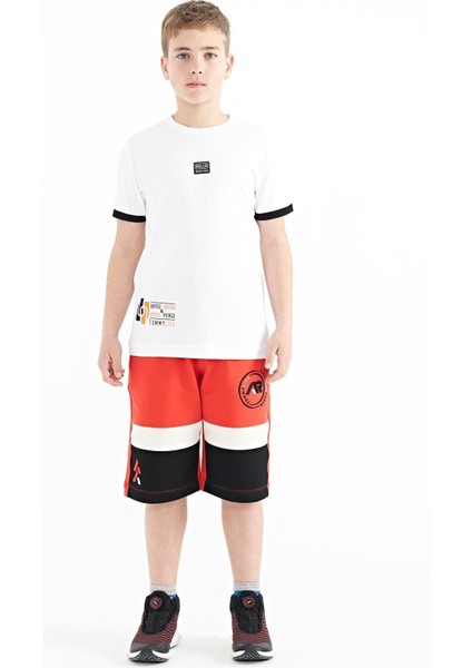 Beyaz Baskılı Standart Kalıp O Yaka Erkek Çocuk T-Shirt - 11097 fiyatları