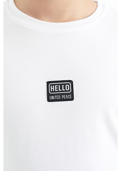 Beyaz Baskılı Standart Kalıp O Yaka Erkek Çocuk T-Shirt - 11097 modelleri