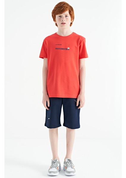 Coral Baskı Detaylı O Yaka Standart Kalıp Erkek Çocuk T-Shirt - 11117 fiyatları