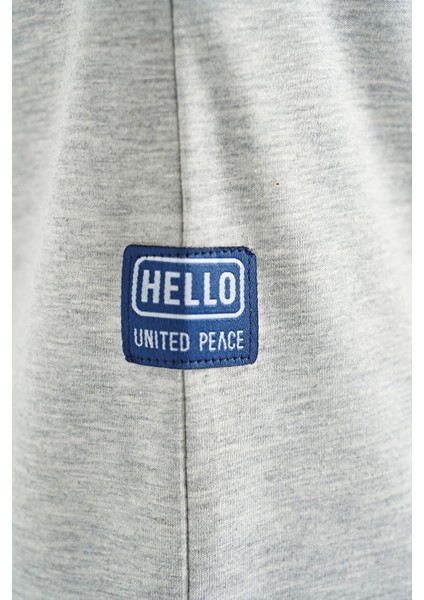 Gri Melanj Yazı Baskılı O Yaka Standart Kalıp Erkek Çocuk T-Shirt - 11149 indirimleri
