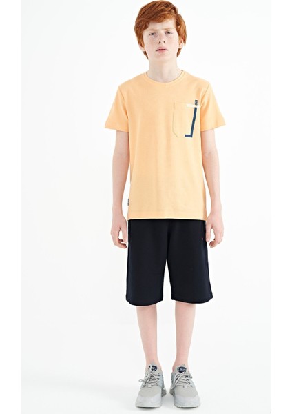 Kavun içi Cep Detaylı O Yaka Standart Kalıp Erkek Çocuk T-Shirt - 11120 fiyatları