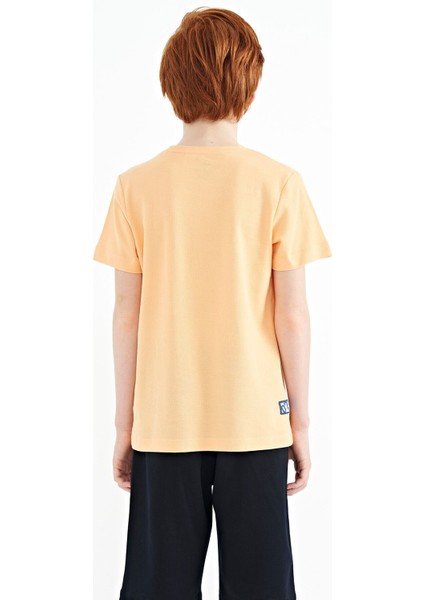 Kavun içi Cep Detaylı O Yaka Standart Kalıp Erkek Çocuk T-Shirt - 11120