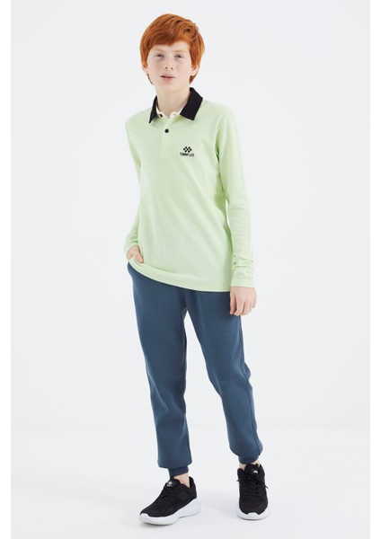 Açık Yeşil Polo Yaka Basic Erkek Çocuk T-Shirt - 11171 fiyatları