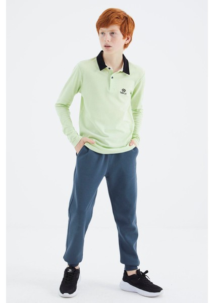 Açık Yeşil Polo Yaka Basic Erkek Çocuk T-Shirt - 11171 indirimleri