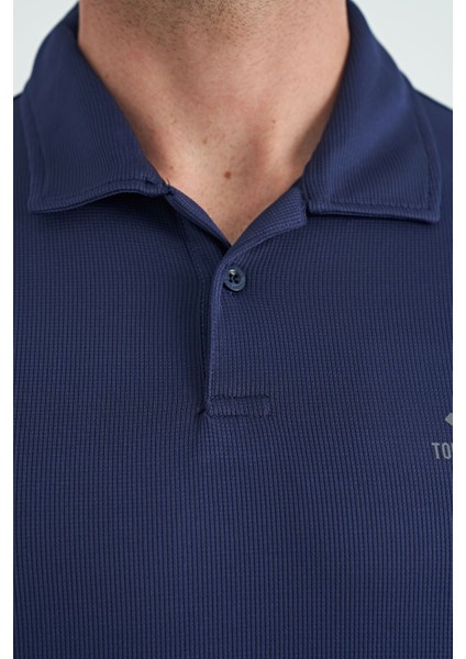 İndigo Logo Baskılı Standart Kalıp Polo Yaka Aktif Spor Erkek T-Shirt - 88252 modelleri