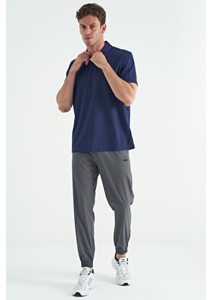 İndigo Logo Baskılı Standart Kalıp Polo Yaka Aktif Spor Erkek T-Shirt - 88252 fırsatları