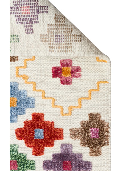 Maya Kilim Myk 03 Multy Yüksek Alçak Dokulu, Etnik Motiflere Sahip Yün Kilim fiyatları