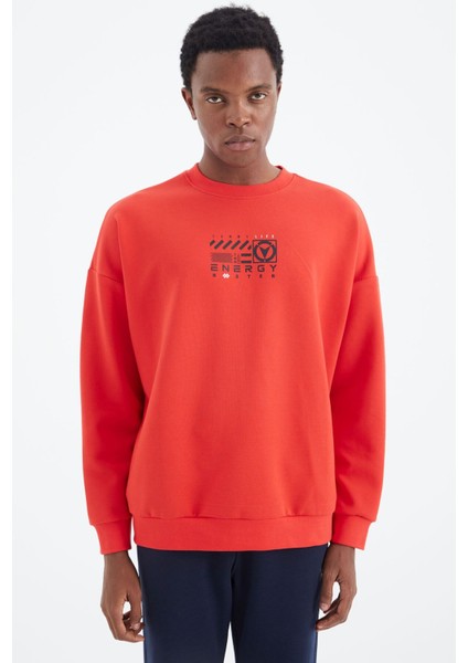 Tommy Life Fiesta O Yaka Baskı Detaylı Rahat Kalıp Erkek Sweatshirt - 88284