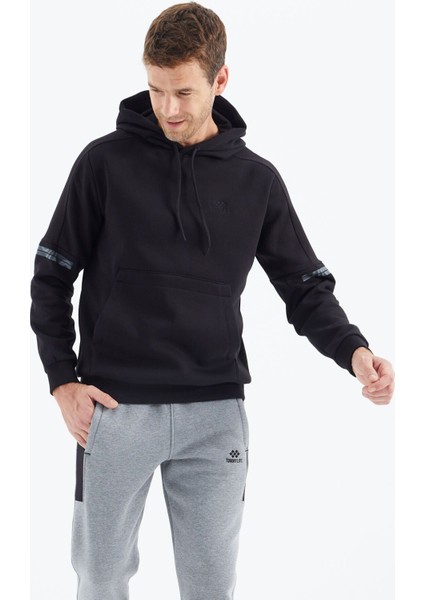 Tommy Life Siyah Kapüşonlu Erkek Sweatshirt - 88315