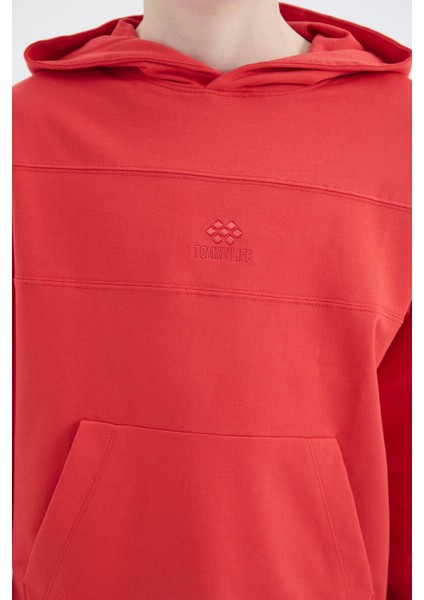 Fiesta Kapüşonlu Basic Erkek Çocuk Sweatshirt - 11181