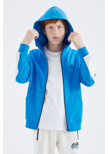 Saks Fermuarlı Erkek Çocuk Sweatshirt - 11180