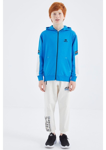 Saks Fermuarlı Erkek Çocuk Sweatshirt - 11180
