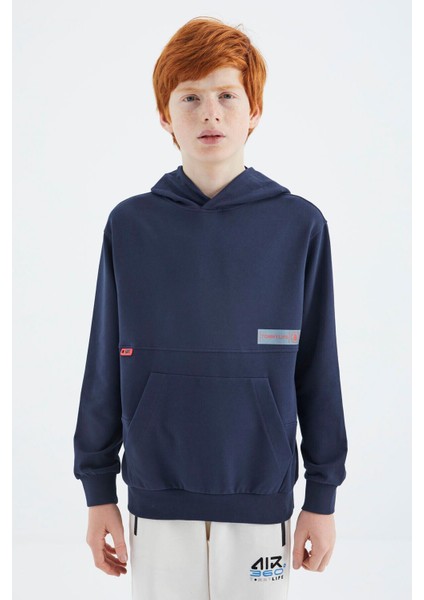 Tommy Life İndigo Standart Kalıp Erkek Çocuk Sweatshirt - 11179