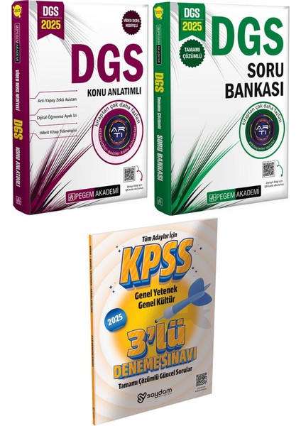 2025 Dgs Konu ANLATIMI-2025 Dgs Tamamı Çözümlü Soru Bankası Seti-Gygk Tamamı Çözümlü 3 Deneme