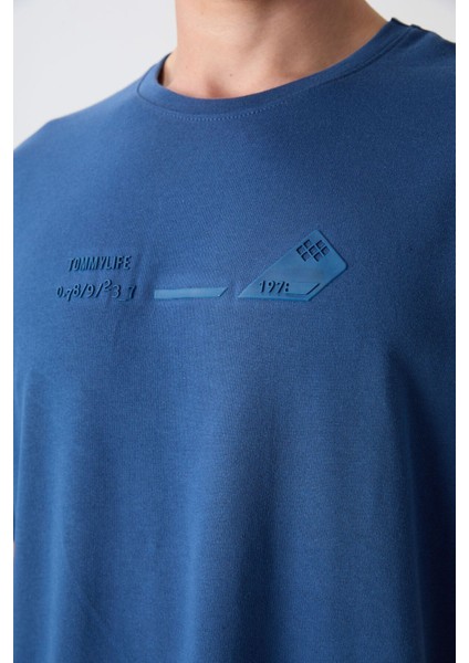 Parlament Pamuklu Kalın Yumuşak Dokulu Oversize Fit Baskılı Erkek T-Shirt - 88330
