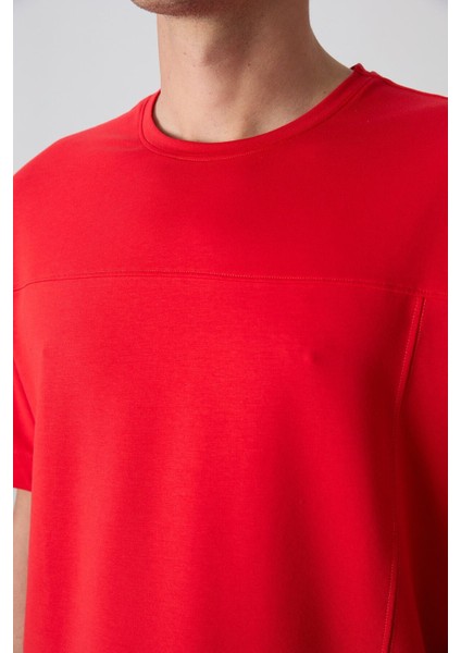 Fiesta Pamuklu Kalın Yumuşak Dokulu Oversize Fit Basic Erkek T-Shirt - 88349
