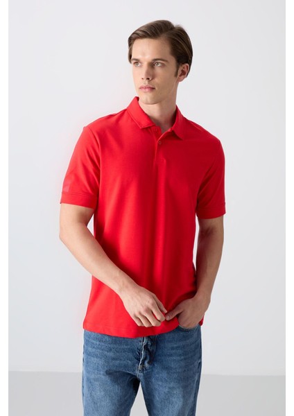 Fiesta Pamuklu Kalın Yumuşak Dokulu Standart Fit Basic Polo Yaka Erkek T-Shirt - 88351