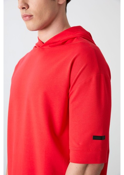 Fiesta Pamuklu Kalın Yumuşak Dokulu Oversize Fit Basic Erkek T-Shirt - 88352