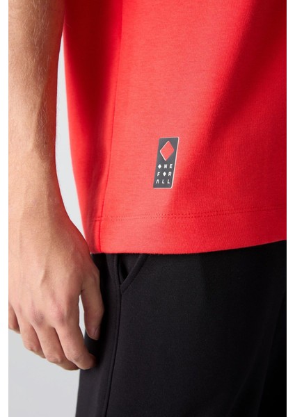 Fiesta Pamuklu Kalın Yumuşak Dokulu Oversize Fit Baskılı Erkek T-Shirt - 88325