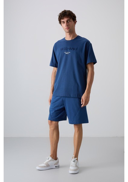 Parlament Pamuklu Kalın Yumuşak Dokulu Oversize Fit Baskılı Erkek T-Shirt - 88328
