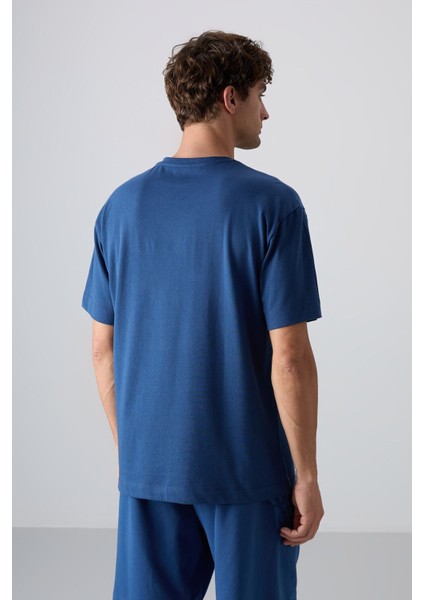 Parlament Pamuklu Kalın Yumuşak Dokulu Oversize Fit Baskılı Erkek T-Shirt - 88328