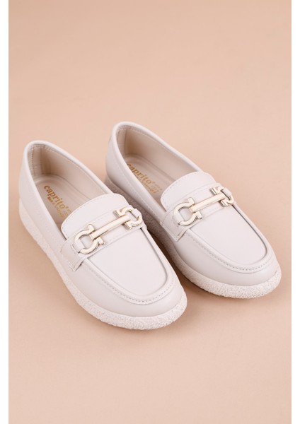 Matar Kadın Bej Loafer Ayakkabı