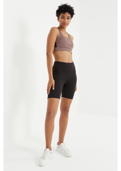 Gül Kurusu Çapraz Sırt Detaylı Slim Fit U Yaka Pedli Kadın Spor Büstiyer - 97121 fiyatları
