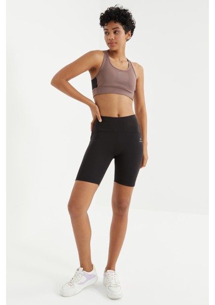 Gül Kurusu Çapraz Sırt Detaylı Slim Fit U Yaka Pedli Kadın Spor Büstiyer - 97121 fırsatları