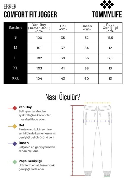 İndigo Pamuklu Yumuşak Dokulu Comfort Fit Nakışlı Erkek Jogger - 82123