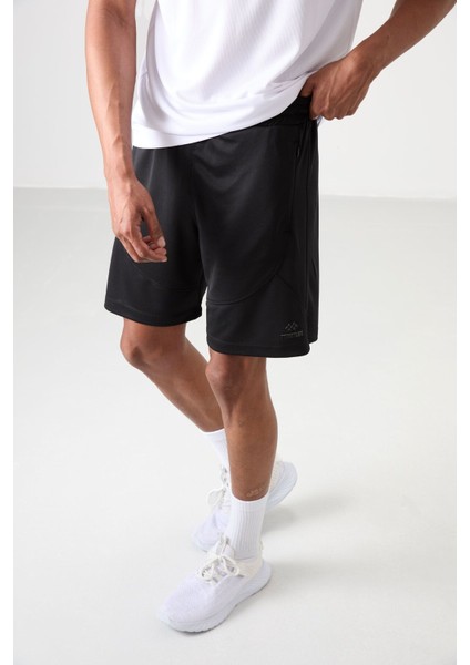 Siyah Polyester Kalın Yumuşak Comfort Fit Erkek Şort - 81271