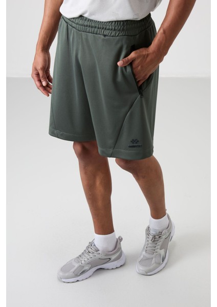Haki Polyester Kalın Yumuşak Comfort Fit Erkek Şort - 81273