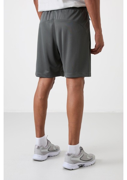 Haki Polyester Kalın Yumuşak Comfort Fit Erkek Şort - 81273