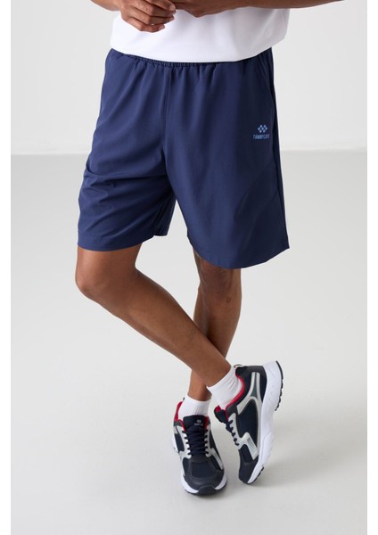 İndigo Polyester Kalın Yumuşak Comfort Fit Erkek Şort - 81268