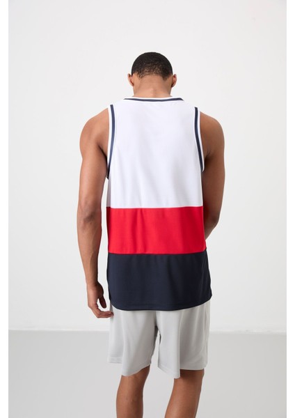 Tommy Life Tommy Life  Lacivert Polyester Nefes Alan Dokulu Ince Esnek Standart Fit Erkek Basketbol Atlet - 88395