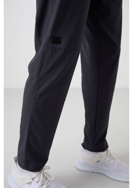 Antrasit Polyester İnce Yumuşak Comfort Fit Erkek Eşofman Alt - 82120