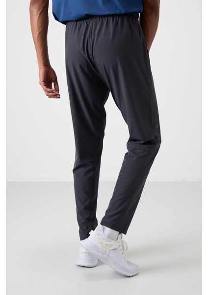 Antrasit Polyester İnce Yumuşak Comfort Fit Erkek Eşofman Alt - 82120