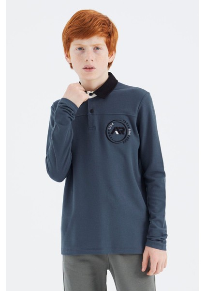Orman Yeşili Polo Yaka Erkek Çocuk T-Shirt - 11172
