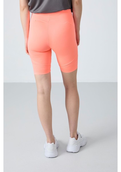 Yavruagzı Polyester Esnek Standart Fit Performans Kadın Biker Tayt - 91013