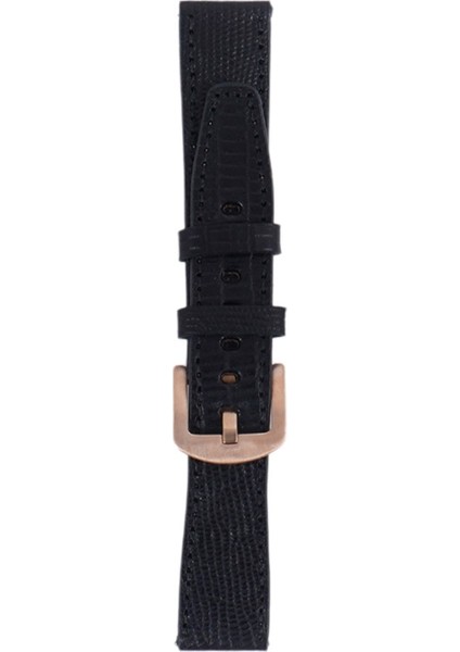 LW38-43 20 mm Hakiki Deri Iguana Siyah Kordon Gold Toka