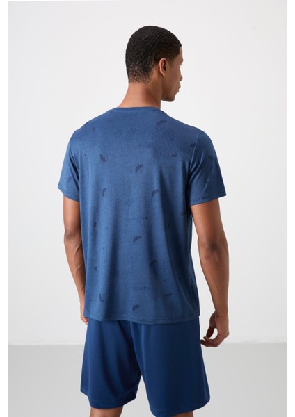 Parlament Polyester Nefes Alan Jakarlı İnce Esnek Standart Fit Erkek Performans T-Shirt - 88398