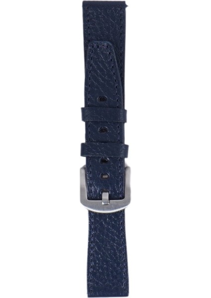 LW38-43 20 mm Hakiki Deri Floter Lacivert Kordon Silver Toka