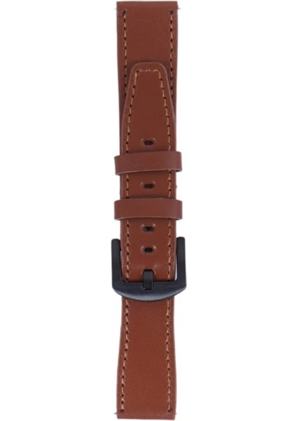 LW38-43 20 mm Hakiki Deri Düz Taba Kordon Siyah Toka