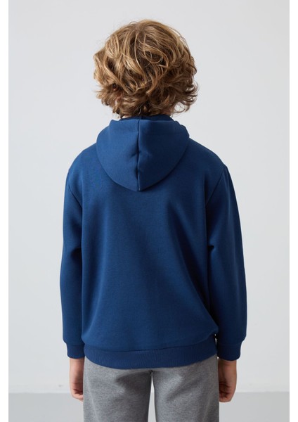 Parlament Pamuklu Kalın İçi Tüylü Yumuşak Dokulu Standart Fit Nakışlı Erkek Çocuk Sweatshirt - 11244
