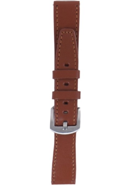 LW38-43 20 mm Hakiki Deri Düz Taba Kordon Silver Toka
