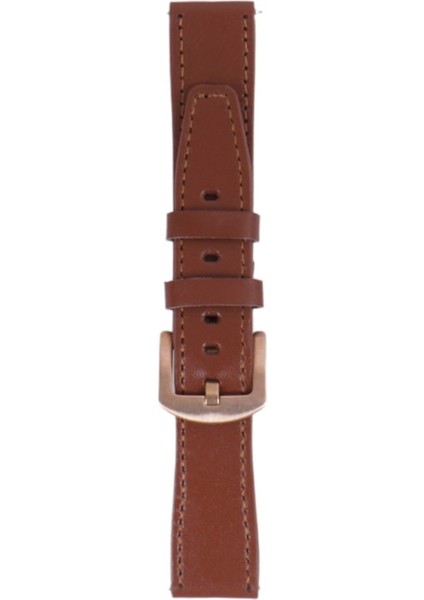 LW38-43 20 mm Hakiki Deri Düz Taba Kordon Gold Toka