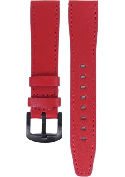 LW38-43 20 mm Hakiki Deri Düz Kırmızı Kordon Siyah Toka fiyatları