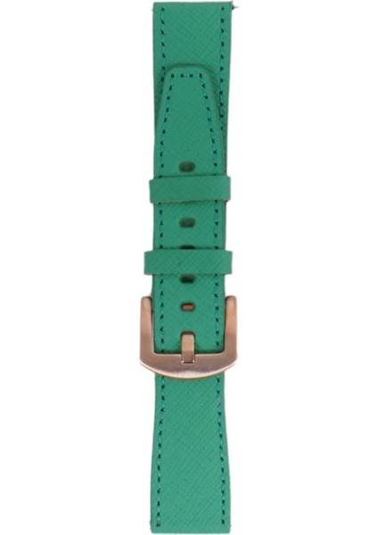 LW38-43 20 mm Hakiki Deri Safiano Yeşil Kordon Gold Toka
